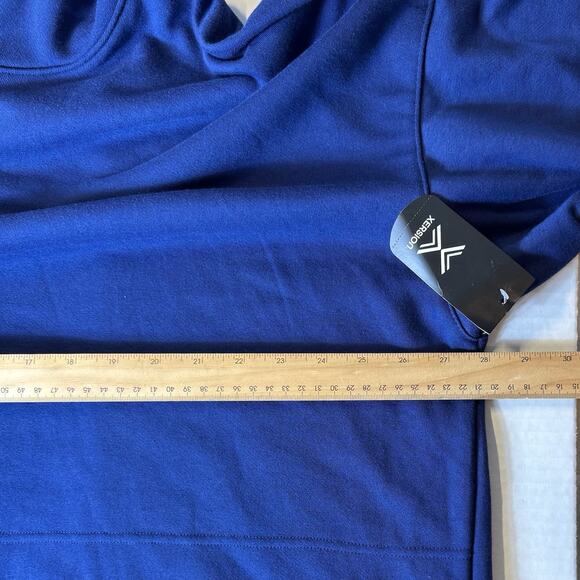 Xersion 2XL Big & Tall French Terry Hoodie Blue Depth Soft Touch NWT Streetwear - Picture 14 of 14